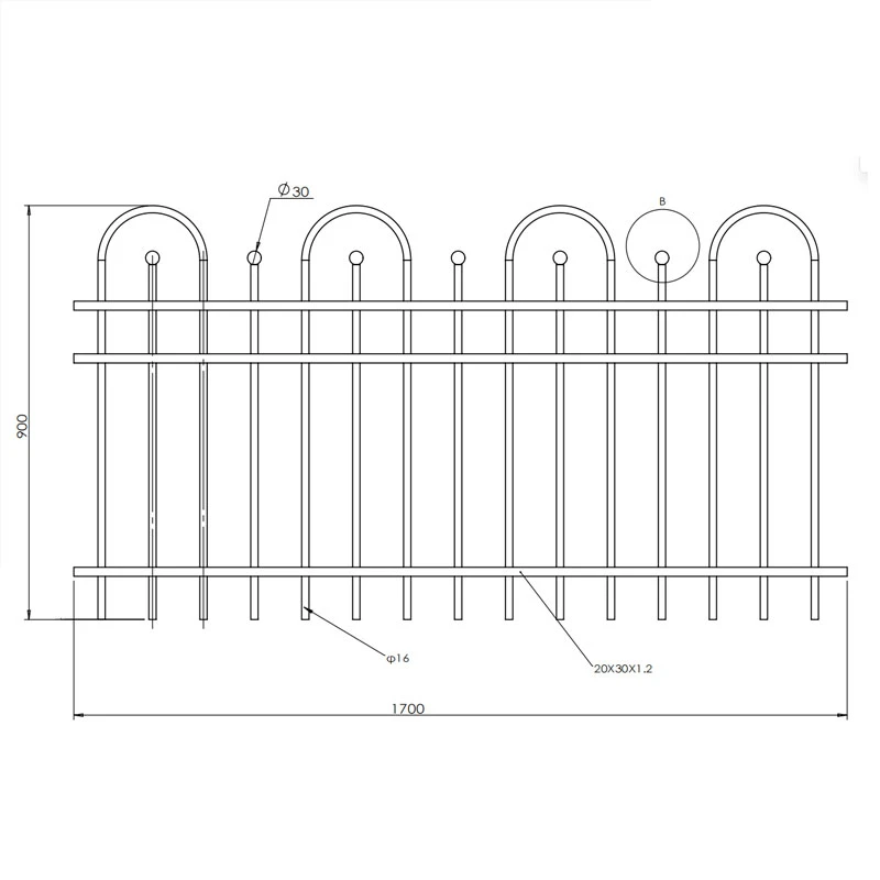 Arch Top Ball Finial Panel