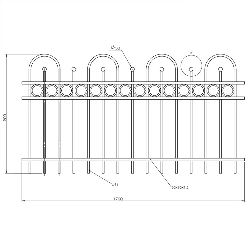 Ring & Arch-Top Ball Finial Panel