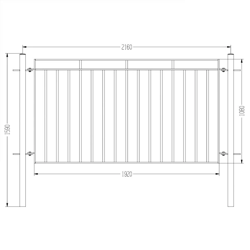 British Fence with Vertical Bar