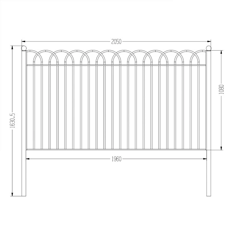 UK Fencing Arched Metal Panel