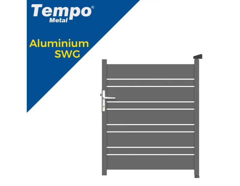 Horizontal Slat Aluminum Gate
