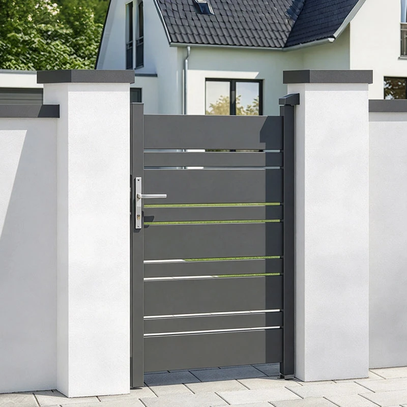Horizontal Slat Aluminum Gate