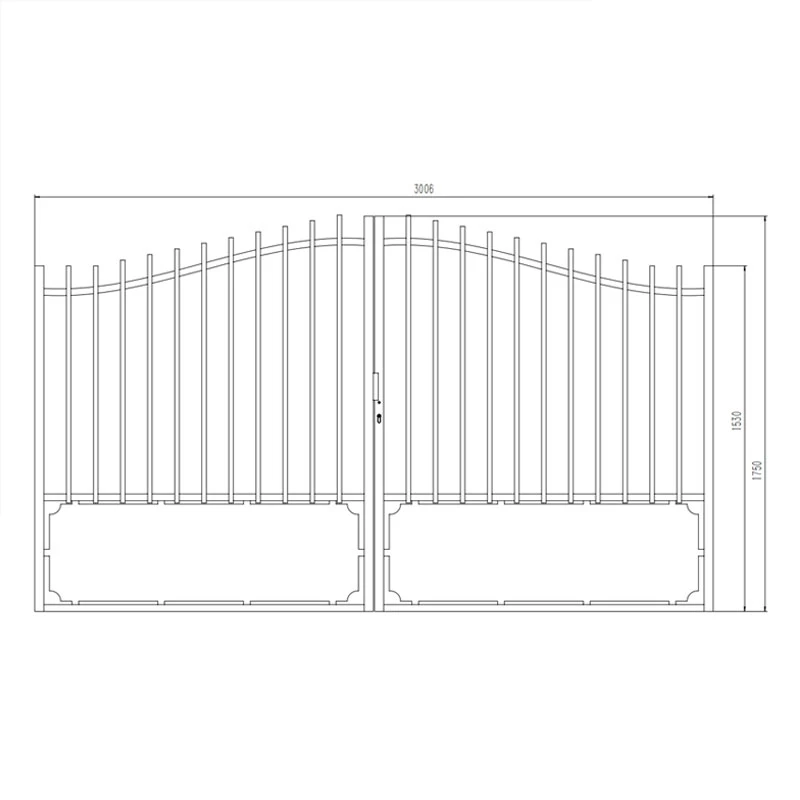 Arched Privacy Double Gate