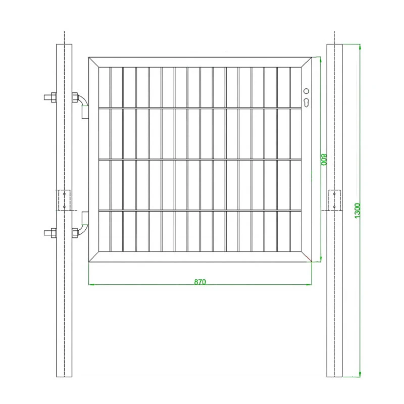 Split-Panel Metal Mesh Gate