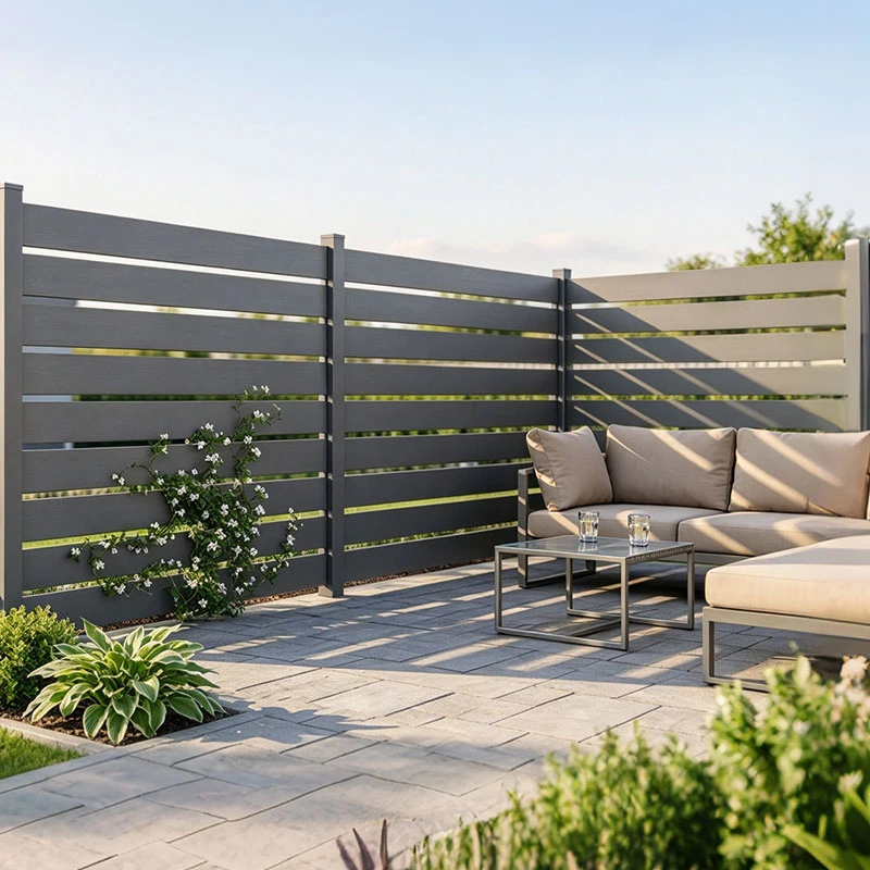 Horizontal Slat Privacy Fence