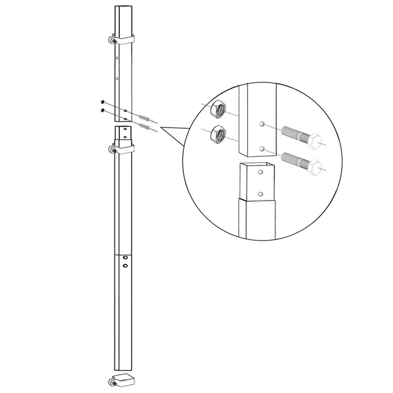 Three-Section Spliced Mesh Gate