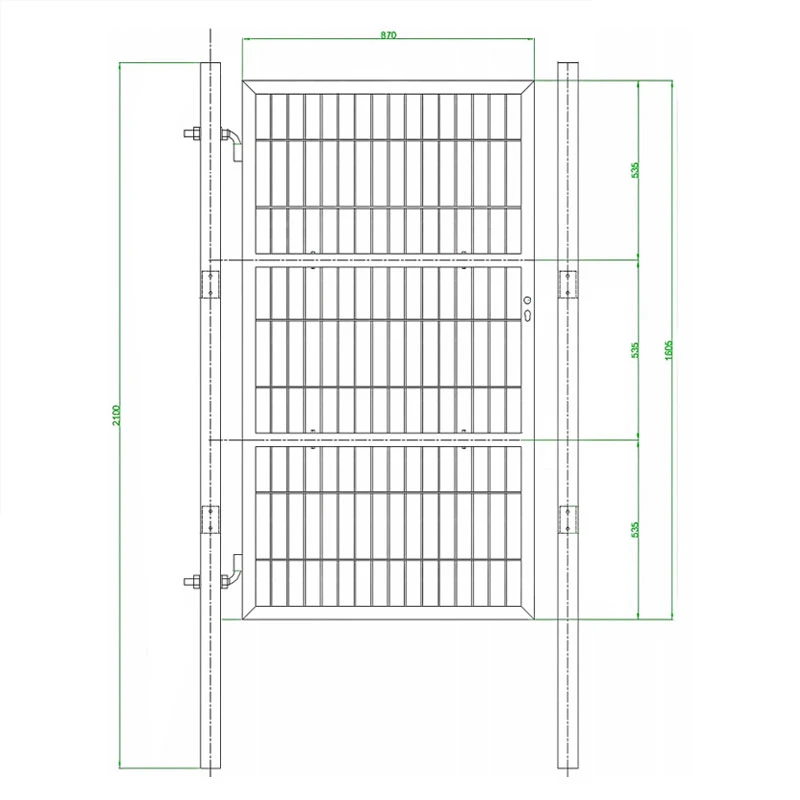 Spliced 3-Section Mesh Gate